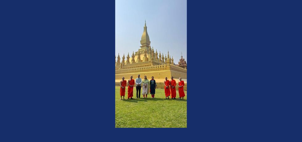 Ambassador Yogeshwar Sangwan was happy to visit the That Luang temple which has a relic of Lord Buddha and a Bodhi tree in the That Luang temple complex whose sapling was brought from India.